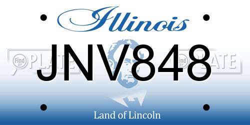 JNV848 Illinois License Plate