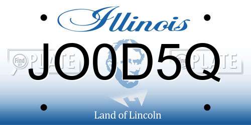 JO0D5Q Illinois License Plate