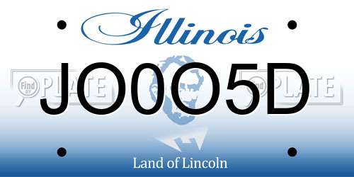 JO0O5D Illinois License Plate