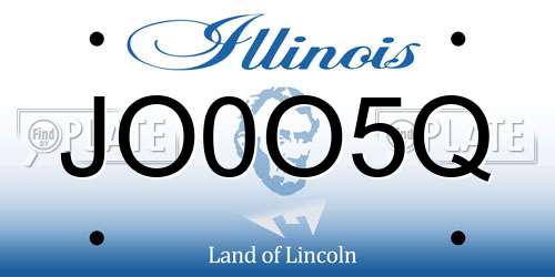 JO0O5Q Illinois License Plate
