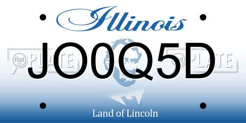 JO0Q5D Illinois License Plate