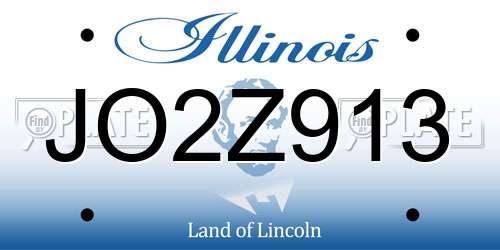 JO2Z913 Illinois License Plate