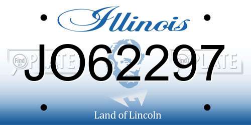 JO62297 Illinois License Plate