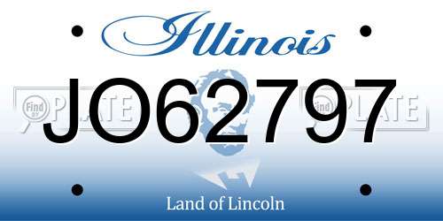 JO62797 Illinois License Plate