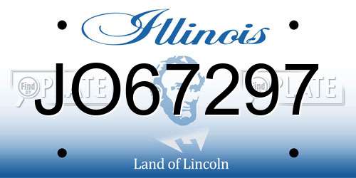 JO67297 Illinois License Plate
