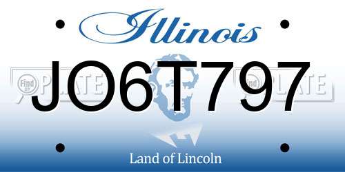 JO6T797 Illinois License Plate
