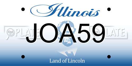 JOA59 Illinois License Plate
