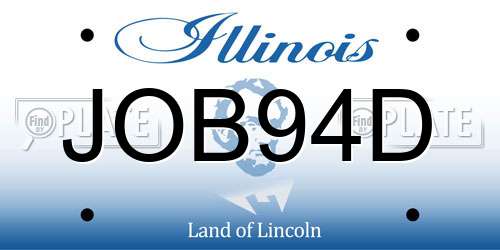 JOB94D Illinois License Plate