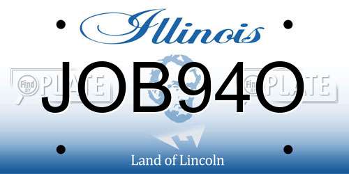 JOB94O Illinois License Plate