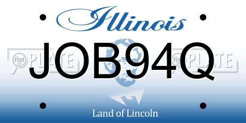 JOB94Q Illinois License Plate