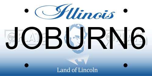 JOBURN6 Illinois License Plate