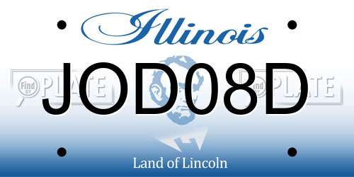 JOD08D Illinois License Plate