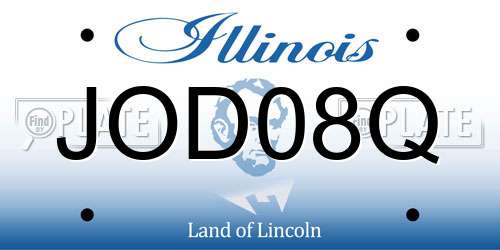 JOD08Q Illinois License Plate