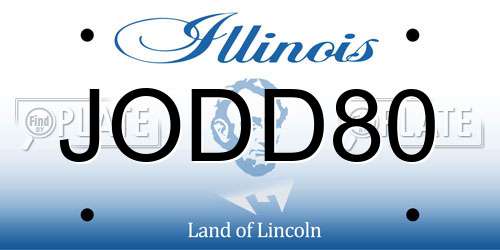 JODD80 Illinois License Plate