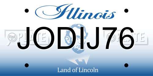 JODIJ76 Illinois License Plate