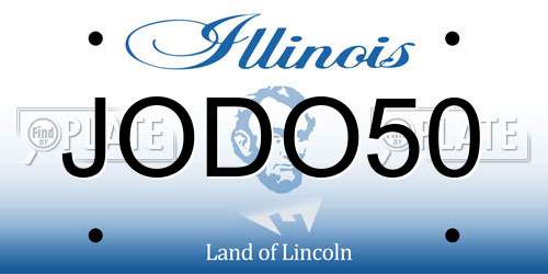 JODO50 Illinois License Plate