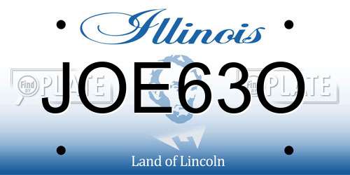 JOE63O Illinois License Plate