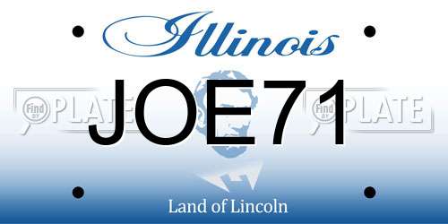 JOE71 Illinois License Plate