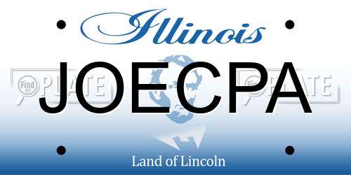 JOECPA Illinois License Plate