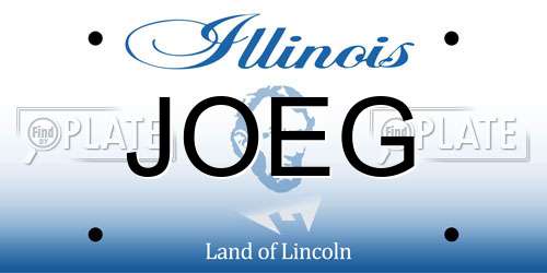 JOEG Illinois License Plate