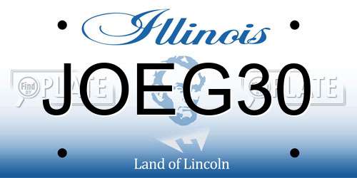 JOEG30 Illinois License Plate