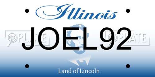 JOEL92 Illinois License Plate