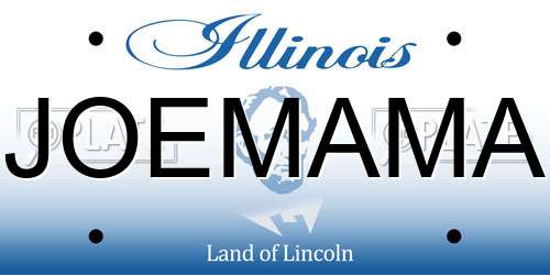 JOEMAMA Illinois License Plate