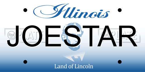 JOESTAR Illinois License Plate