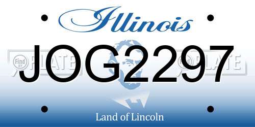 JOG2297 Illinois License Plate