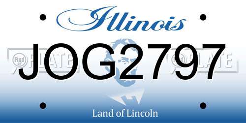 JOG2797 Illinois License Plate