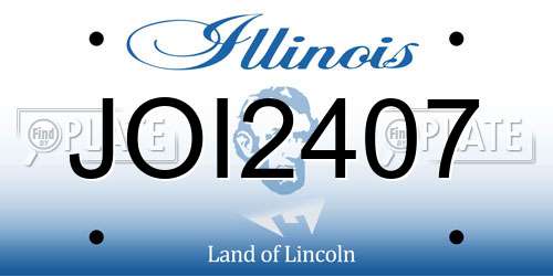 JOI2407 Illinois License Plate