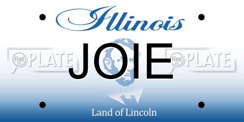 JOIE Illinois License Plate