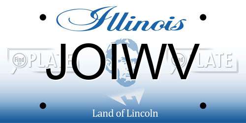 JOIWV Illinois License Plate