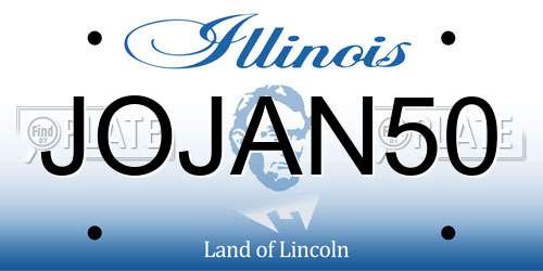 JOJAN50 Illinois License Plate