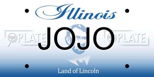 JOJO Illinois License Plate