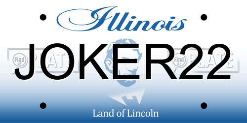 JOKER22 Illinois License Plate