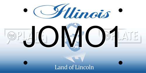 JOMO1 Illinois License Plate