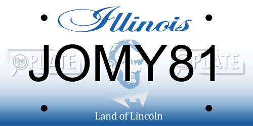 JOMY81 Illinois License Plate