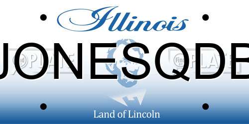JONESQDB Illinois License Plate