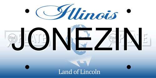 JONEZIN Illinois License Plate