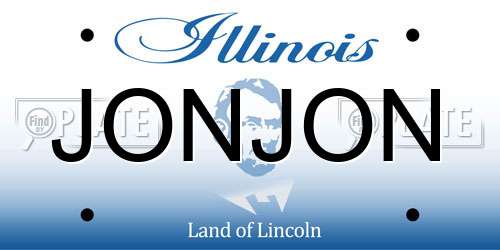 JONJON Illinois License Plate