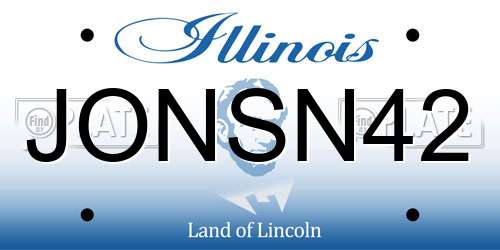 JONSN42 Illinois License Plate