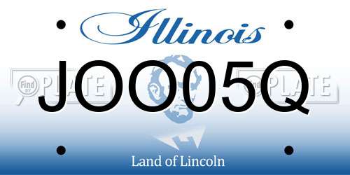 JOO05Q Illinois License Plate