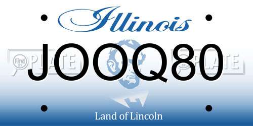 JOOQ80 Illinois License Plate