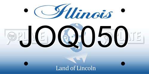 JOQ050 Illinois License Plate