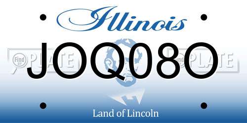 JOQ08O Illinois License Plate