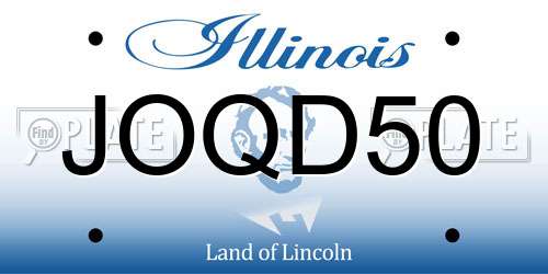 JOQD50 Illinois License Plate