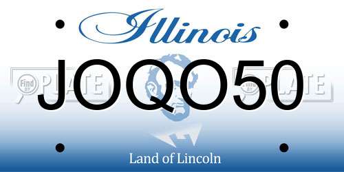 JOQO50 Illinois License Plate