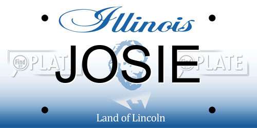 JOSIE Illinois License Plate