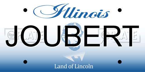JOUBERT Illinois License Plate